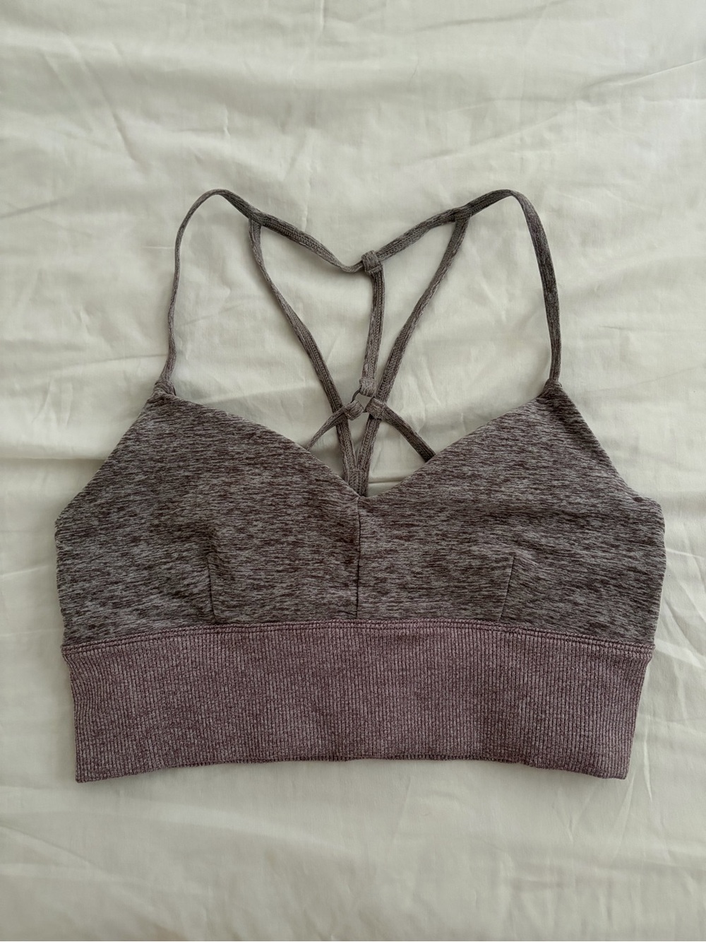 ALO Lavish Bra in Mauve Heather Size M
